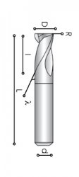 Фреза твердосплавная концевая с радиусом закругления Carmon CL11CrHM DIN 6528